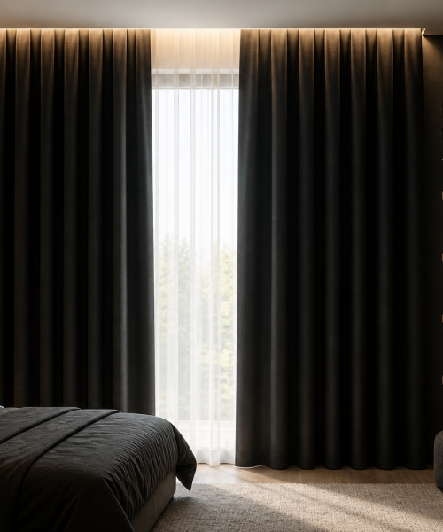Mabert Home blackout koleksiyonu – koyu renk karartma perdeleri
